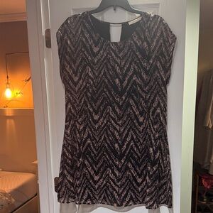 Lush Black and Pink sheer fully lined